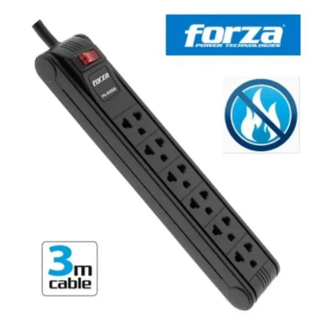 Regleta 1680W, 3m, 6 tomas universales