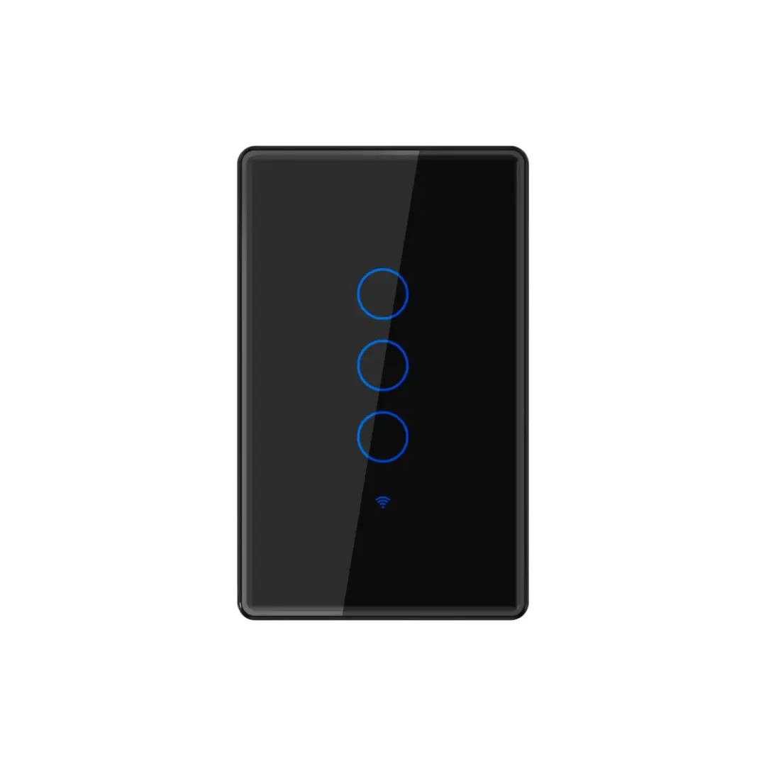 INTERRUPTOR SMART WIFI NEGRO 3 TOMAS