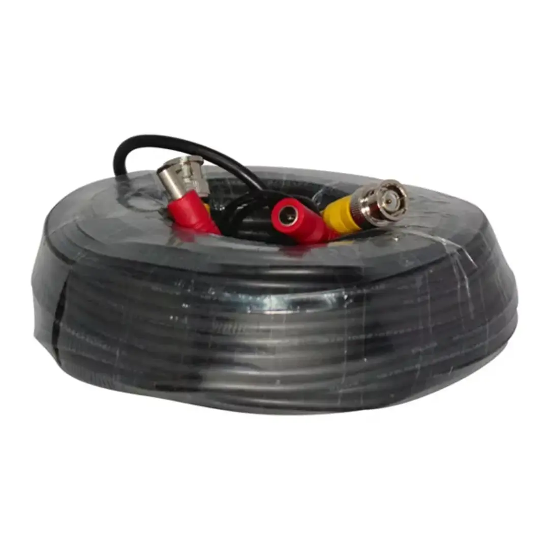 PATCH CORD BNC+DC, DE 30 METROS NEGRO